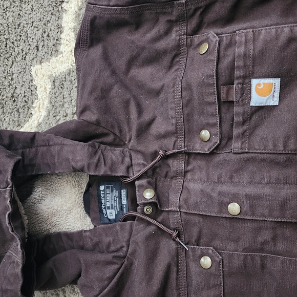 Carhartt Men's Sherpa-Lined Utility Jacket - Relaxed Fit - Washed Duck - Picture 4 of 8